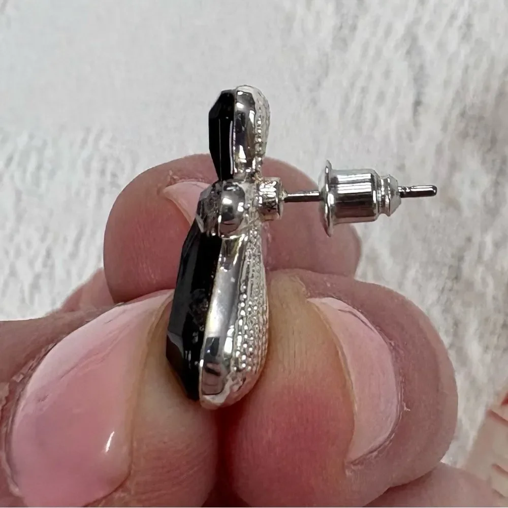 Elegant Silver and Black Jewelry Set